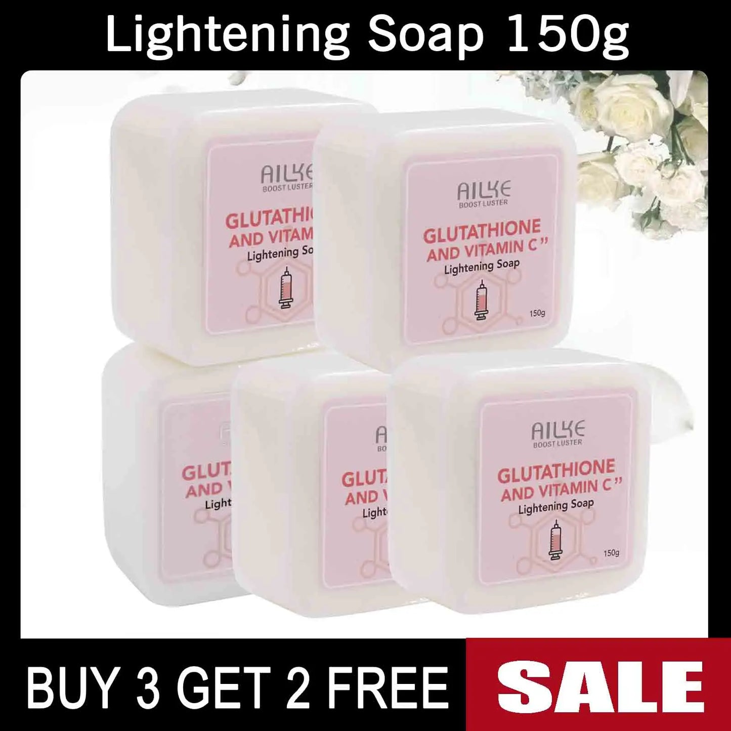 AILKE Whitening Skin Care Set, With Glutathion Vitamin C, Brighter Smoother Skin, Reduce Dark Spots, Clean Skin, Moisturizing