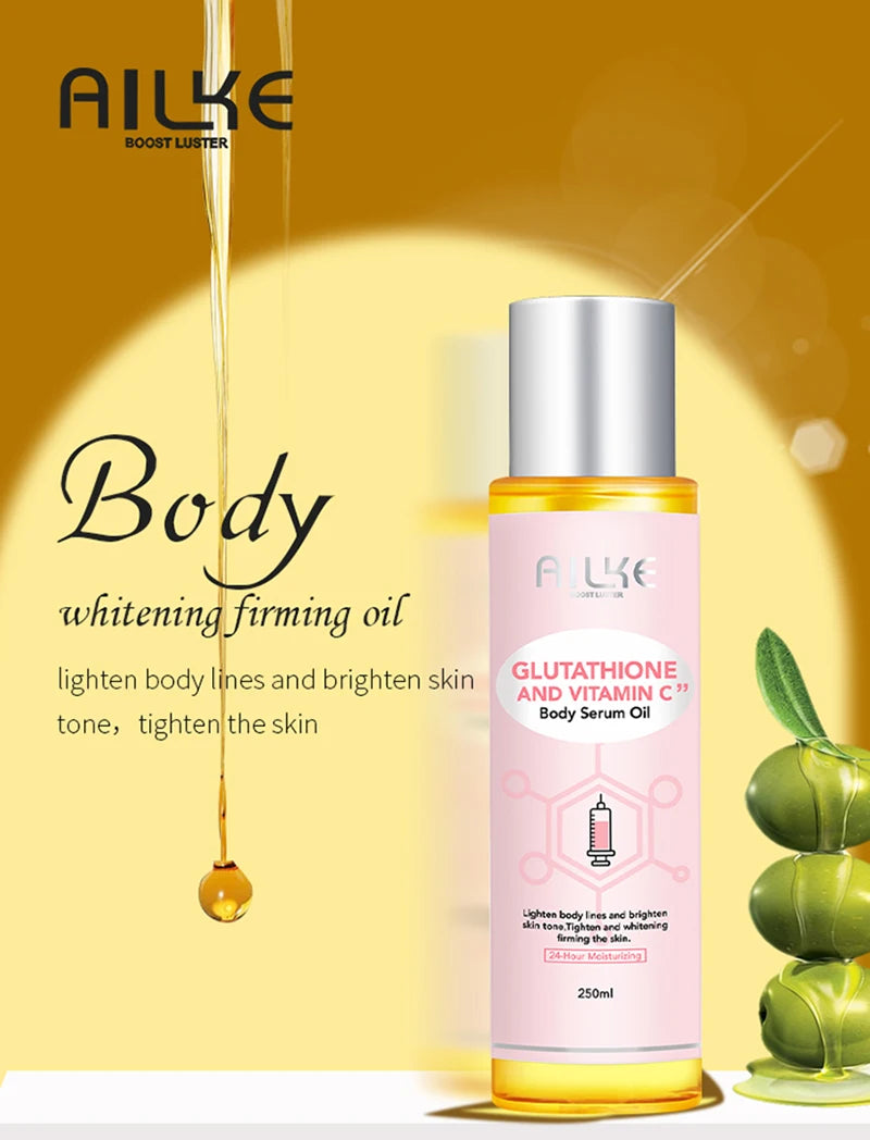 AILKE Whitening Skin Care Set, With Glutathion Vitamin C, Brighter Smoother Skin, Reduce Dark Spots, Clean Skin, Moisturizing
